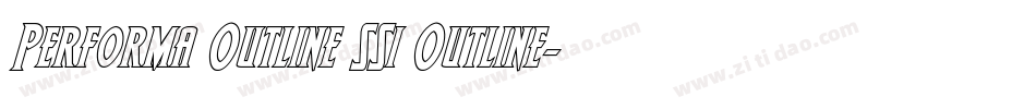 Performa Outline SSi Outline字体转换